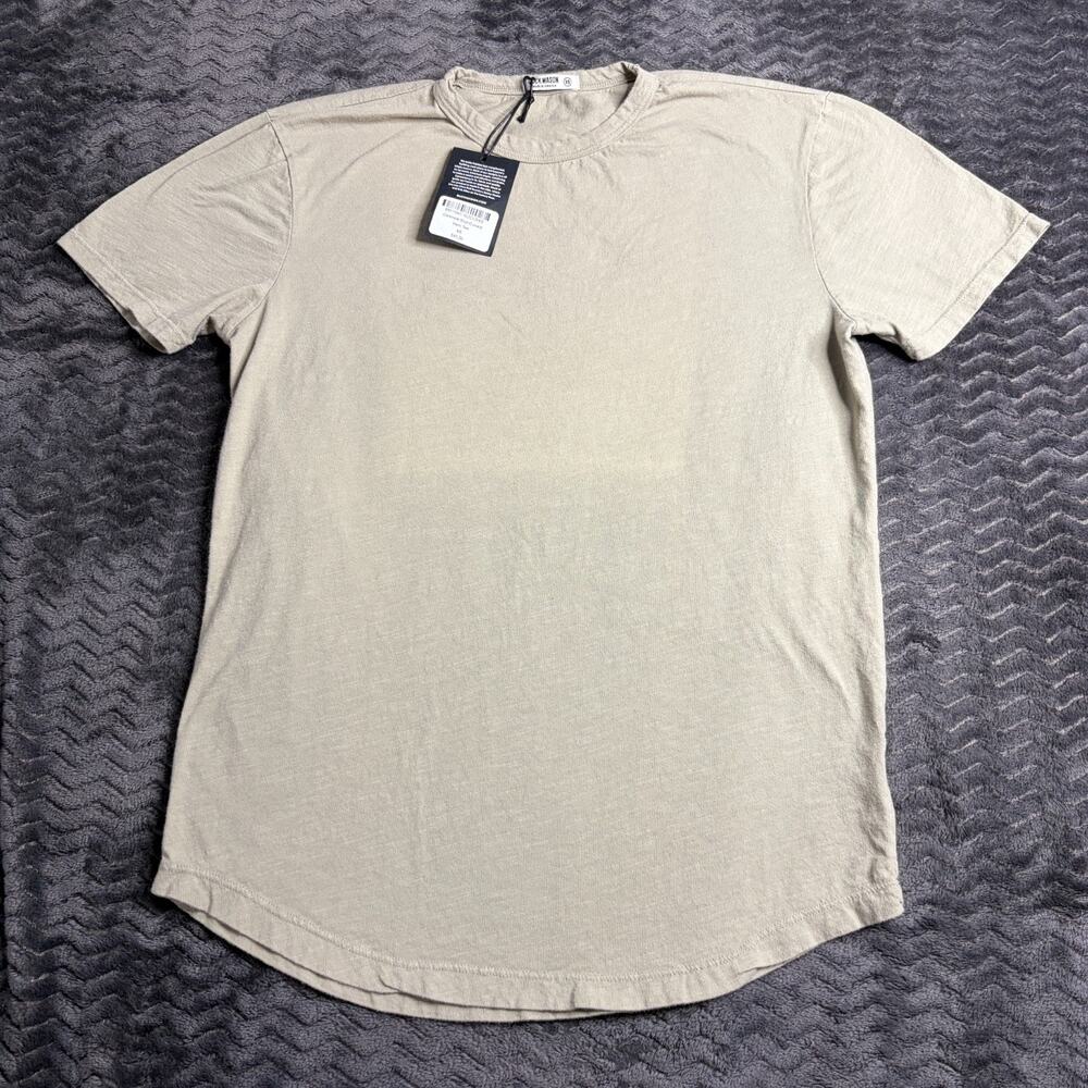 Buck Mason Mens Concrete Slub Curved Hem Tee size XS